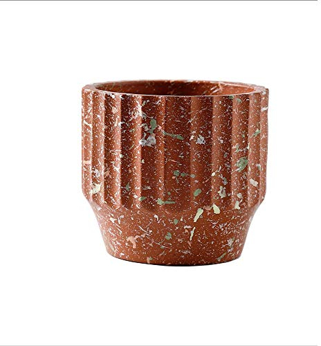 GImLY Zementtopf Einfache kreative Topfpflanze Grünpflanzen Blumentopf rund großes Steinmuster mit Löchern Pflanzgefäß Sukkulententopf kleine Blumenpflanzgefäße Neujahrsdekoration