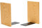 Pandapark Dekorative Buchstützen aus Holz, rutschfeste Buchstütze für Regale, robuste Buchstützen, Buchständer für Bücher/CDs, 1 Paar (Eiche Master)