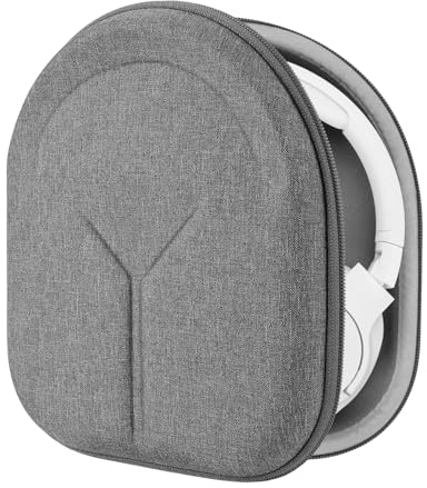 Geekria Shield Headphones Case Compatible with JBL TUNE 770NC/760NC/750NC/720BT, Live 770NC, Replacement Hard Shell Travel Carrying Bag with Cable Storage (Grey)