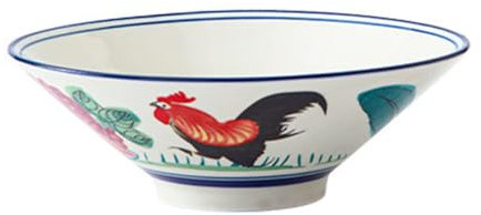 SDVantage 2 Pcs Rooster Bowl Bowl Retro Microwave Bowl Noddle Serving Bowl Noodle Bowls Ceramic Pasta Bowls Chinese Rice Bowls Large White Nostalgia Ceramics Big Bowl