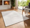 Taracarpet Kurzflor Boho Skandi Polyester Teppich in 3D Optik waschbar, pflegeleicht und robust ideal fürs Wohnzimmer, Schlafzimmer und Kinderzimmer auch als Badematte Creme Wellen 080x150 cm