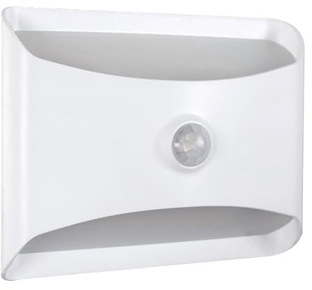 Veilleuse LED à piles 0.5W, 30 lumens, 3000K, détecteur de mouvement, crépusculaire, fixation aimantée - Tibelec