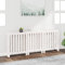 ZEYUAN Cache-radiateur Blanc 210x21x85 cm Bois Massif de pin,Meuble Chambre Adulte,Grille Cache radiateur