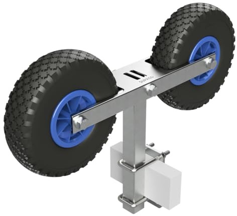 SUPROD Pendel Doppelrad Abrollvorrichtung Sliphilfe Bootstrailer PU-Reifen RKDO3-260-PU, Ø 260 mm