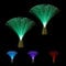 2 x Glasfaserlampe, mit fließendem Farbwechsel, LED Retrolampe, Stimmungslicht, Effektleuchte Fiberglas, 33 cm, bunt
