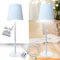 Bada Bing 2er Set LED Touch Tischleuchte weiß mit Schirm in 37 cm - Deko Lampe tragbar aus Metall - Warmweiß drei Helligkeitsstufen - Tischlampe Kabellos und wiederaufladbar - Tisch Akku