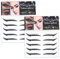 Crystal Eyeliner Aufkleber 10 Paar wiederverwendbare Glitzer Eyeliner Aufkleber wasserdichte Sofortklebstoffstäbchen am Eyeliner Lidschatten Strop für Dress -up -Party Silber Schönheit
