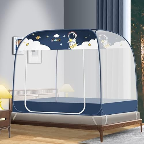 Zanzariera Letto quadrata, Zanzariera Letto, Zanzariera a Tenda per Letto, Zanzariera a Baldacchino per Letto da esterno ed Interno