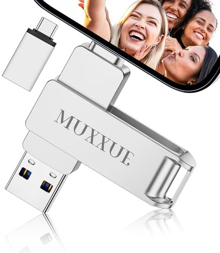 MUXXUE Speicherstick Phone USB Stick,64GB USB Stick für i Phone, i Pad, Mac, Android, PC, Kopieren Sie Fotos und Videos, ohne eine App herunterzuladen