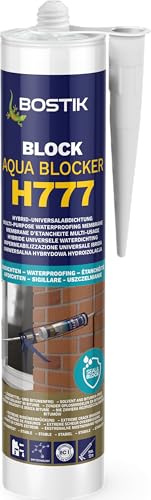 BOSTIK Block H777 Aqua Blocker 290ml Kartusche | Universalabdichtung und Feuchtigkeitssperre - Optimal geeignet für die Innen - und Außenanwendung - Lösemittel - Grau