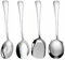 4 Pcs Serving Spoons Large Serving Spoon Slotted Spoons Serving Spoons Set Stainless Steel Serving Spoons Round Edge Tablespoons for Serving Kitchen Cooking Restaurant Banquet