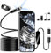 Dual Lens Endoscope Inspection Camera with 8+1 Adjustable LED Lights, 1920P HD Inspection Camera, IP67 Waterproof Endoscope, Semi-Rigid Snake Borescope for Android, iPhone, Samsung (16.5 Ft/5m)
