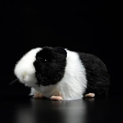 RLOMUTE 7 Zoll Schwarz Meerschweinchen-Plüschtier realistisches Meerschweinchen-Stofftier weiches kuscheliges für Gastgeschenke Begleiter Schlafzimmer Auto Heimdekoration Sammlergeschenk für Kinder