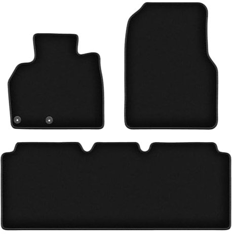Wielganizator Velours Fußmatten passend für Renault Grand Espace IV (2002-2014) | Qualität: Basic - Genaue Passform, rutschfeste Untregrund 3-teilig - Schwarz