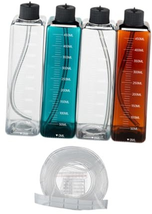 Milageto 4X Grasbehälter Titration Flasche Leicht Robustes Einbau tragbarer Mehrnutzung für Aquariumbepflanzte -Tankzubehör