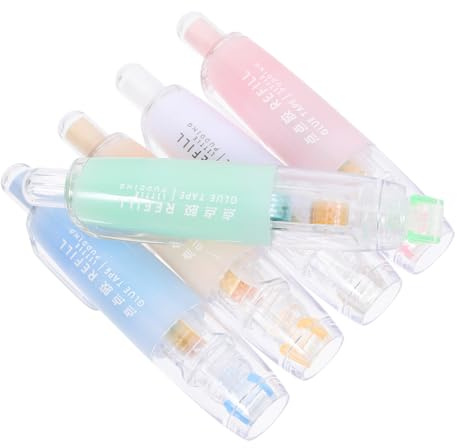 LIFKOME 5pcs Corrected Tape-type Glue Pens Glue Pens for Card Making Quick-drying Feature for Diy Supplies and Boys and Girls Craft Projects