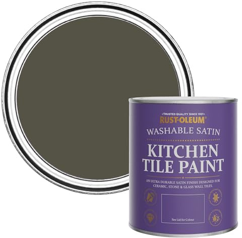 Rust-Oleum Water-Resistant Kitchen Tile Paint in Satin Finish - Lockwood 750ml
