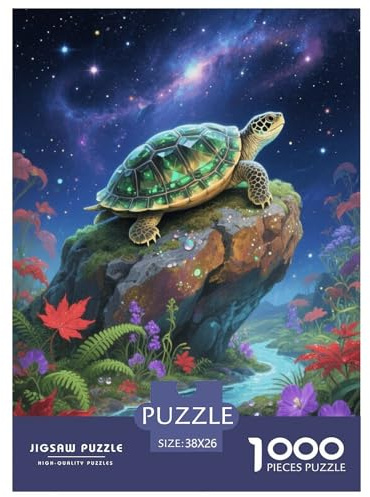 1000 Teile Schildkröte Puzzle Für Erwachsene Und Kinder Entspannung Spiel Schildkröte Nebelblumen Puzzle Aus Karton Wohndekoration Geschenk Zu Weihnachten 38x26cm/1000pcs