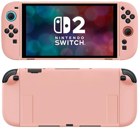 Fycyko Housse pour Switch 2(2025), S'adapte Parfaitement à la Nintendo Switch 2 Étui en Silicone et Joycon Sac,Accessoires anti-rayures & anti-vibrations Sacoche pour La Protection et Les Voyages-Rose