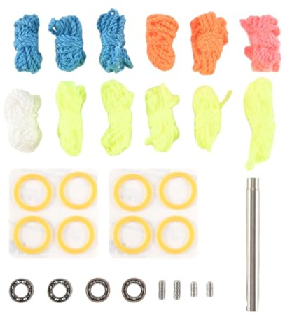BOFRHME Kit de Rodamientos de Yoyo 12 Cuerdas de Yoyo 8 Almohadillas de Silicona 2 Rodamientos Insensibles de 10 Bolas 2 Rodamientos Sensibles C Estrechos, 4 Ejes de Yoyo