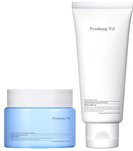 Pyunkang Yul PKY Cleansing Balm & Peeling Gel, sanfte Reinigung & mildes Peeling, Koreanische Hautpflege, Cleansing Balm (100 ml) & Peeling Gel (100 ml)