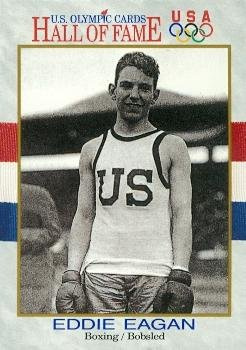 Eddie Eagan trading card (Olympic USA Boxing Bobsled Gold Medal Yale Oxford) 1991 Hall of Fame #17