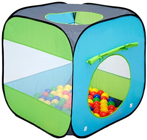 LittleTom Bällebad Kinderzelt für Drinnen & Draußen - 90x90x90 Bällebad Baby Spielecke Wohnzimmer Kinderspielplatz Indoor Spielplatz Zelt Deko Kinderzimmer Spielzeug Bällebad Indoor Spielgeräte