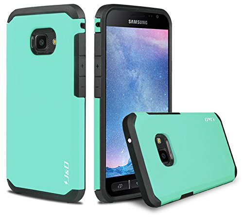 J&D Kompatibel für Galaxy Xcover 4/Galaxy Xcover 4S Hülle, [ArmorBox] [Doppelschicht] [Heavy-Duty-Schutz] Hybrid Stoßfest Schutzhülle für Samsung Galaxy Xcover 4, Samsung Galaxy Xcover 4S - Türkis
