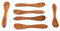 Lot de 6 cuillères à œufs en bois d'olivier de 4,33 pouces - Cuillères à glace en bois pour bébé - Cuillères à glace / Cuillères en bois pour tout-petits