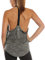 icyzone Damen Fitness Sport Tank Top Ärmelloses Sport Oberteil Yoga Gym Shirt (M, Charcoal)