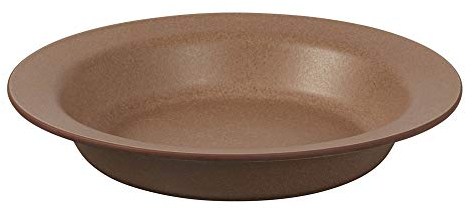 Jamie Oliver Rustic Italian Pastateller, Teller für Pasta, Tiefer Teller, Geschirr, Steingut, Kaffeebraun, Ø 25 cm, 556918-1 Stück