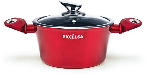 Excelsa Phoenix Kasserolle mit 2 Griffen, Antihaftbeschichtung, Durchmesser 20 cm, geschmiedetes Aluminium