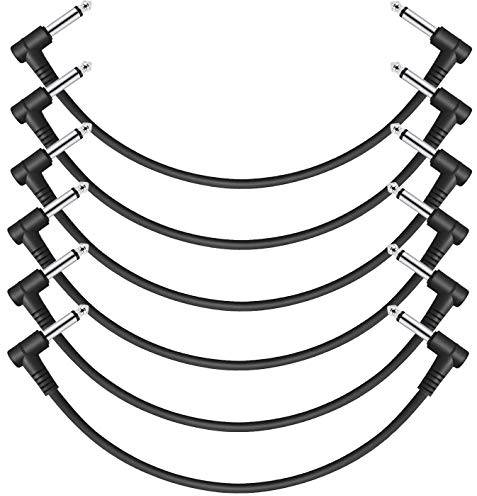 Donner 12-Zoll-Gitarre Patch-Kabel Gitarre Effekt Pedal Kabel schwarz 6 Pack