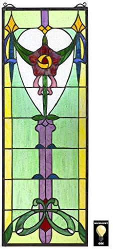 Design Toscano Präsentationsfenster im Tiffany-Stil, Buntglasfenster, volle Farbe