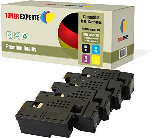 TONER EXPERTE 4er Set Premium Toner kompatibel für Epson AcuLaser C1750N, C1750W, CX17NF, CX17WF, C1700, C1750, CX17