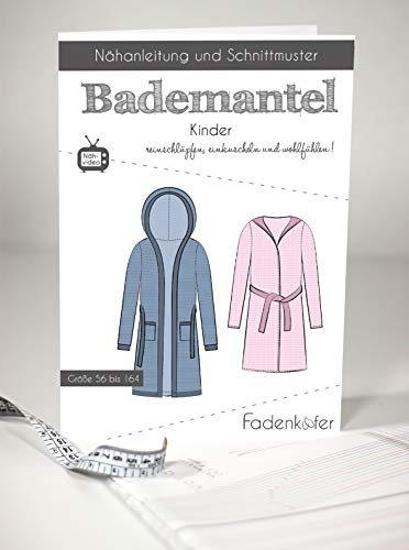 Schnittmuster und Nähanleitung - Kinder Bademantel - Kuschel