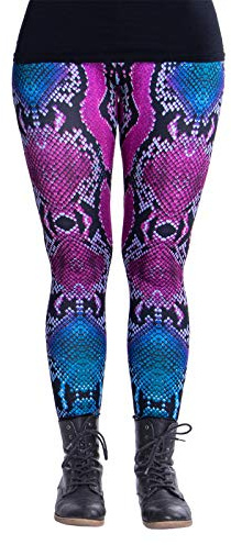 cosey Damen Leggings Bedruckte Bunte Tiermotiv-Leggins