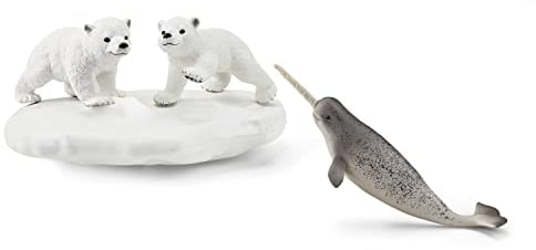 schleich 42531 Eisbären-Rutschpartie, ab 3 Jahren, WILD LIFE - Spielset, 4 Teile