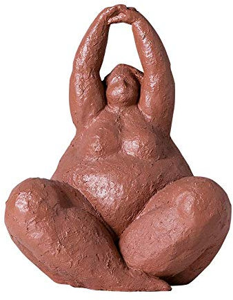 qazwsx Dicke Frau abstrakte Skulptur Ornamente Harz Statue Charakter Figur für Büro Home Decoration Zubehör Geschenke Kunsthandwerk 21 & mal; 16 & mal; 26CM