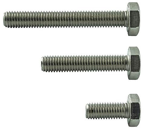 AGBERG - M10 x 60 Sechskantschrauben mit Vollgewinde - Maschinenschrauben [10 Stück] aus Edelstahl A2 V2A, rostfrei - DIN 933 (ISO 4017)