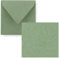 Quadratisches Einzelkarten-Set - 15 x 15 cm - mit Brief-Umschlägen - Kraftpapier Grün - 25 Stück - für Grußkarten & mehr