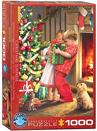 Eurographics 1000 Teile - Weihnachtsüberraschung von Simon Tread, White