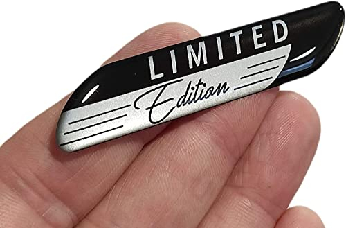 decal arts Auto-Emblem „Limited Edition“ aus 3D-Gel-Silikon, selbstklebend, für Karosserie, Auto-Tuning-Emblem in Schwarz und Chrom