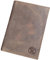 Frédéric Johns Portefeuille Cuir - Portefeuille Carte Grise - Portefeuille permis de Conduire - Portefeuille RFID - Format 3 Volets - Design français - modèle Tower (Noir) (Brun)