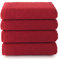 Top Towel - Plus - Badetücher - 4 Gesichts- oder Bidethandtücher - 30x50 cm - 100 % Baumwolle - Granat