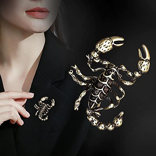 Wendalern Épingle En Émail Scorpion Broche Gothique Scorpion Insecte Personnalité Corsage Bouquet Épingle De Revers Écharpe Châle Décoration Accessoires Pour Femmes Hommes