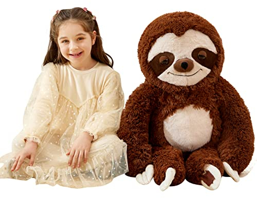 IKASA Groß Faultier Kuscheltier Riesen Stofftier,78cm Gross Plüschtier Riesige Plüsch Spielzeug Jumbo Plüschtiere,Geschenk für Kinder