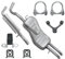 Polmo Schaldampferset Auspuff für Seat Toledo 2 II Octavia 1 I VW Bo-ra 1 I Golf 4 IV 1.8 2.3 2.0