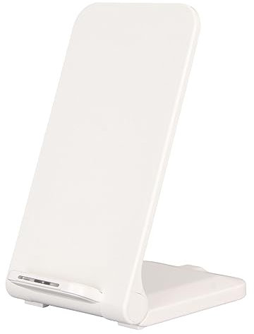 Wireless Charger, 15W Qi Certified Fast Wireless Charging Station for IPhone14 13 12 11 X,etc. Layable Vertical Foldable Desktop Fast Cell Phone Wireless Charging Stand (White)