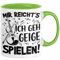 Trendation - Geigenspieler Geschenk Tasse Geigenspielerin Kaffee-Becher Geigen Spruch Mir Reichts Ich Geh Geige Spielen (Grün)